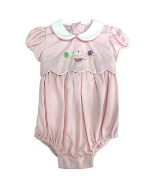 Petit Bebe Cupcake Girl Pink Knit Bubble
