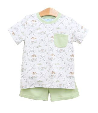 Trotter Street Gone Fishing Pocket Short Set