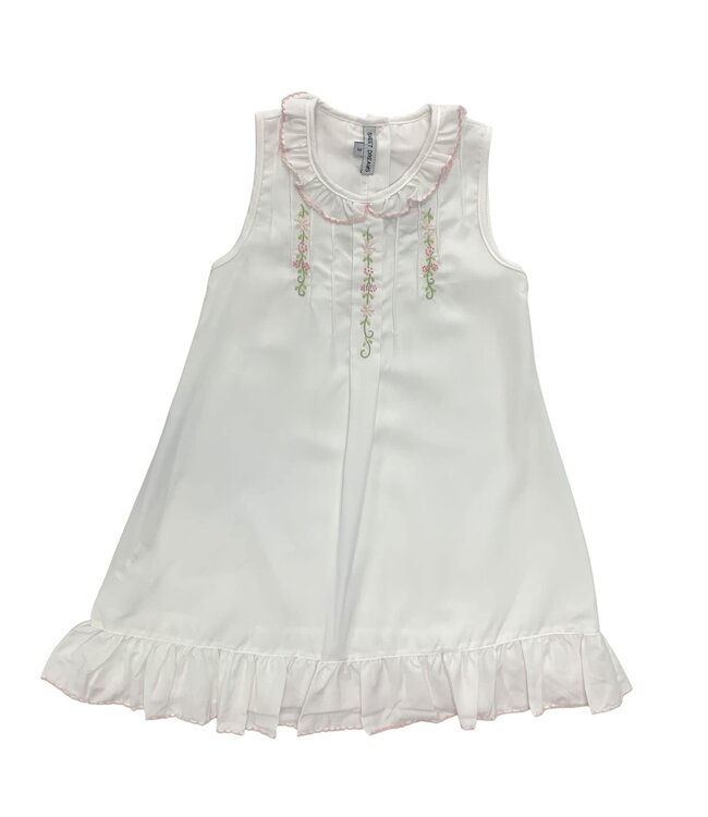 Embroidered Flower Vine Gown