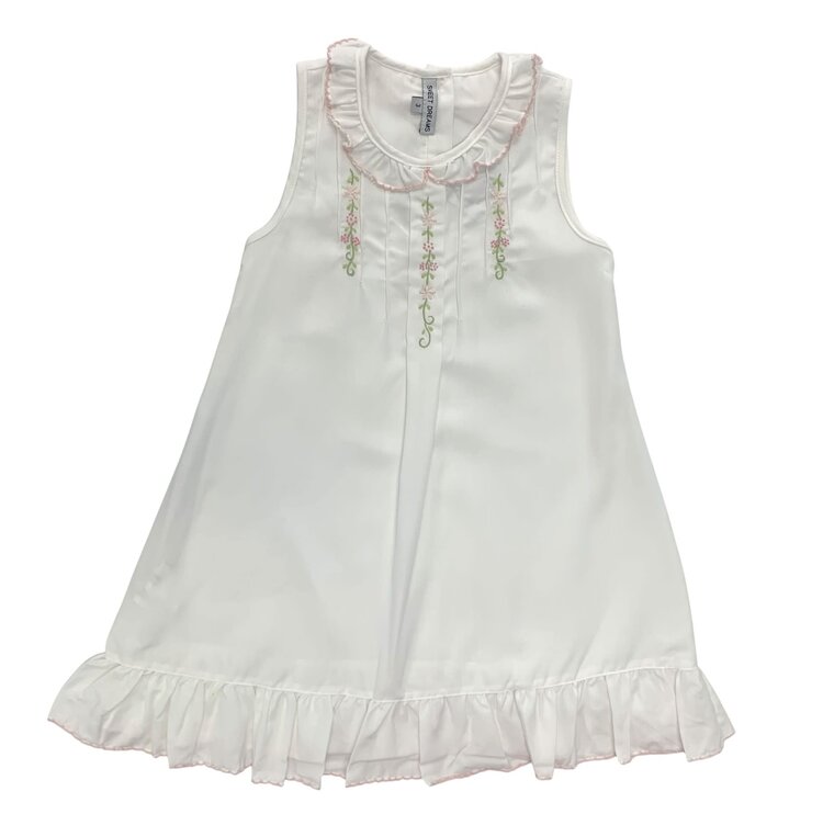 Sweet Dreams Embroidered Flower Vine Gown