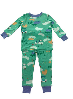 RuffleButts + RuggedButts Fairway Long Sleeve Pajama Set
