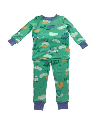 RuffleButts + RuggedButts Fairway Long Sleeve Pajama Set
