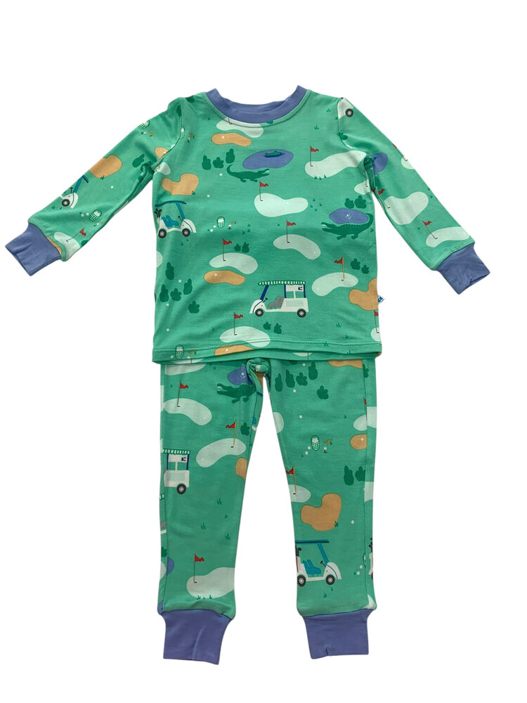 RuffleButts + RuggedButts Fairway Long Sleeve Pajama Set
