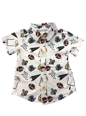 Delta Jax Fleur de Lis Collared Shirt