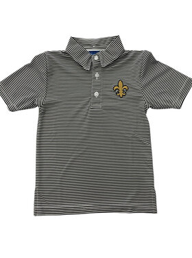 Vive Le Fete Stripe Polo Fleur de Lis Shirt
