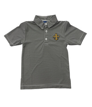 Vive Le Fete Stripe Polo Fleur de Lis Shirt