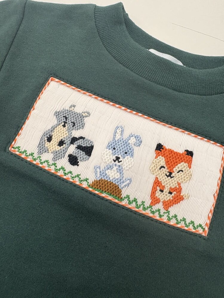 Vive Le Fete Woodland Friends Smocked LS Shirt