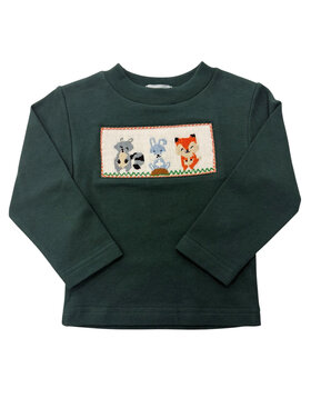 Vive Le Fete Woodland Friends Smocked LS Shirt