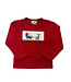 Santa Sleigh Smocked LS Shirt