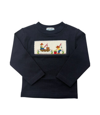 Vive Le Fete Fishing Day Smocked LS Shirt