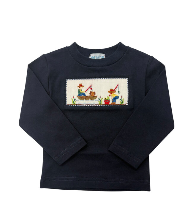 Fishing Day Smocked LS Shirt