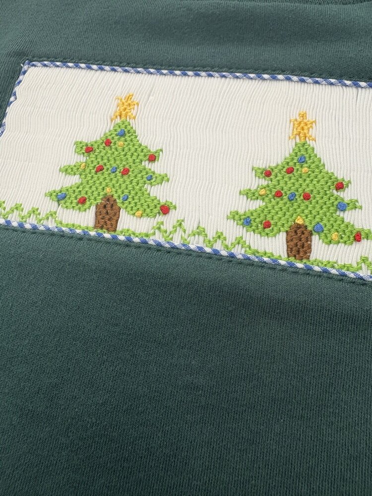 Vive Le Fete Christmas Tree Smocked LS Shirt