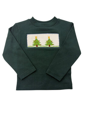Vive Le Fete Christmas Tree Smocked LS Shirt