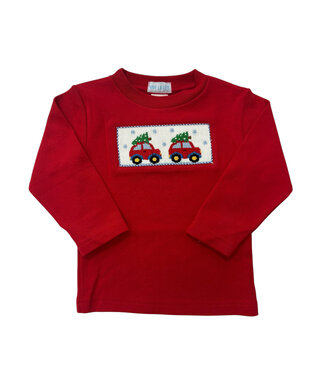 Vive Le Fete Christmas Car Smocked LS Shirt
