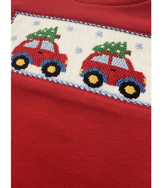 Christmas Car Smocked LS Shirt