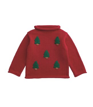 MudPie Crochet Tree Rollneck Sweater