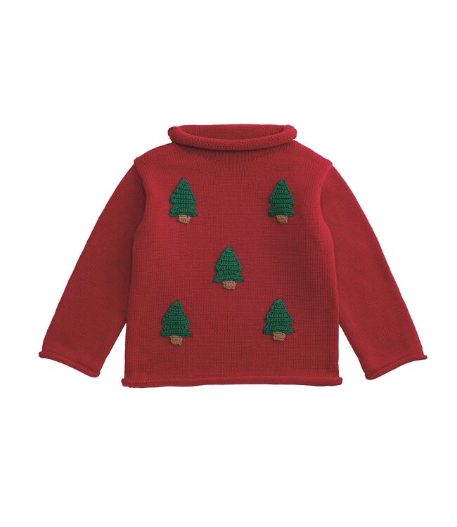 Crochet Tree Rollneck Sweater
