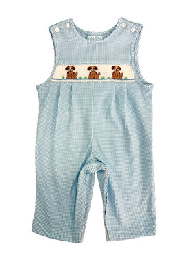 Petit Bebe Puppies Smocked Longall
