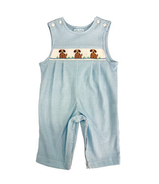 Petit Bebe Puppies Smocked Longall
