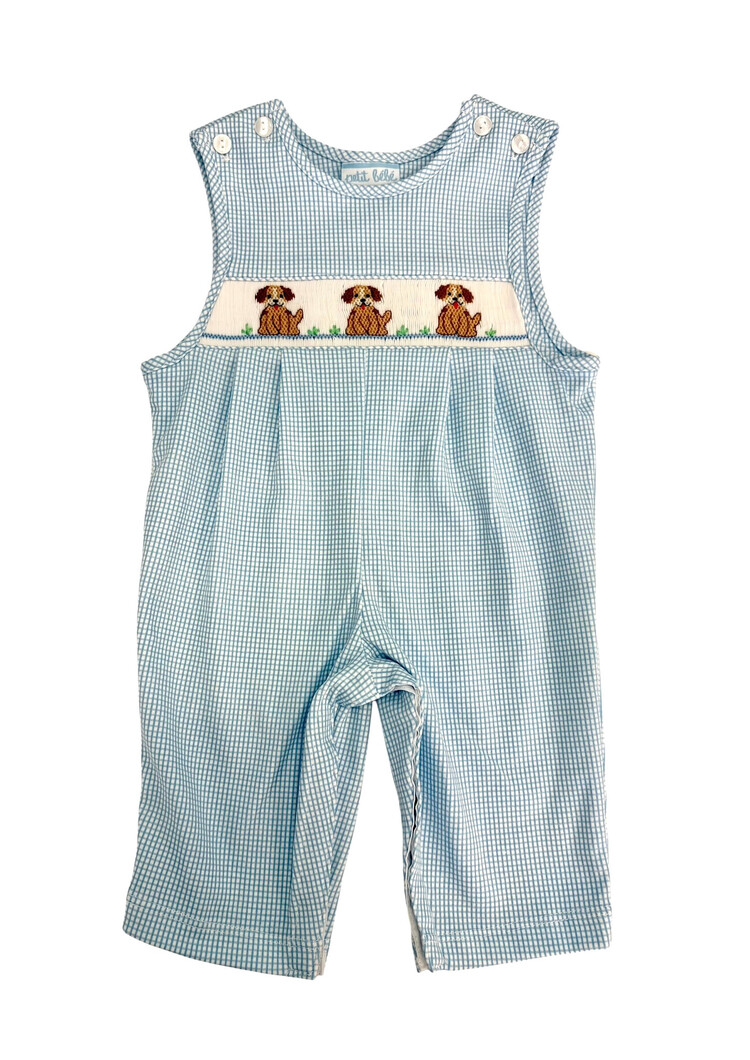 Petit Bebe Puppies Smocked Longall