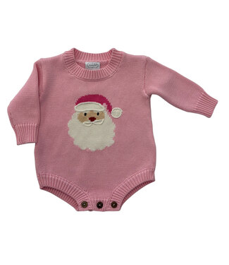MudPie Pink Santa Sweater Bubble