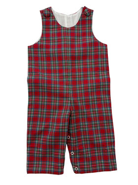 Banana Split Red Tartan Plaid Boys Longall