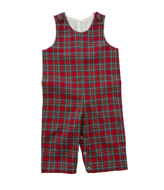 Banana Split Red Tartan Plaid Boys Longall