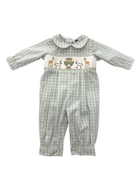 Banana Split Noah's Ark Smocked Romper