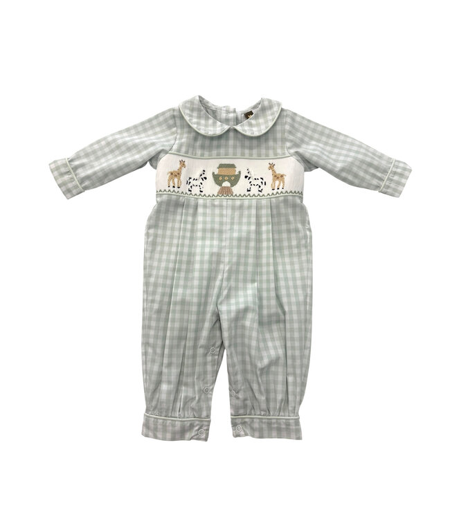 Noah's Ark Smocked Romper