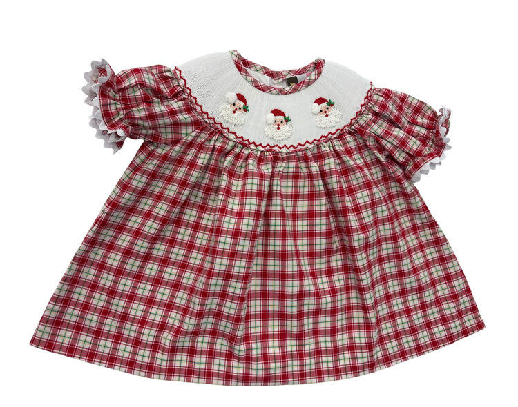 Banana Split Ho Ho Ho Smocked Bishop Dress