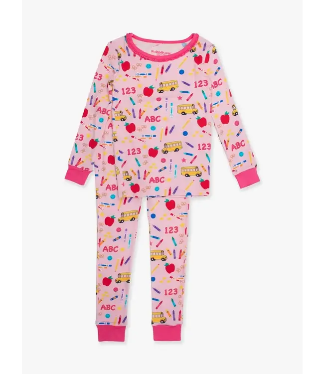 Pink School House Pajama Set