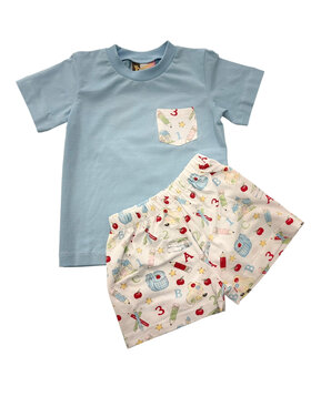 Banana Split Apple A Day Boys Short Set