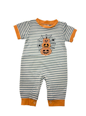 Three Sisters Jack O'Lantern Boys Romper