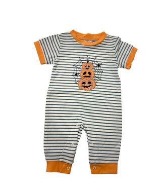 Three Sisters Jack O'Lantern Boys Romper