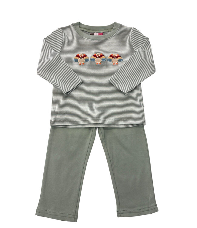 Turkey Applique Boys Pant Set