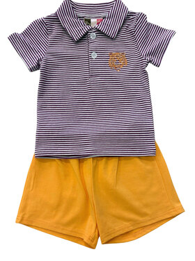 Banana Split Purple Tiger Boys Short Set