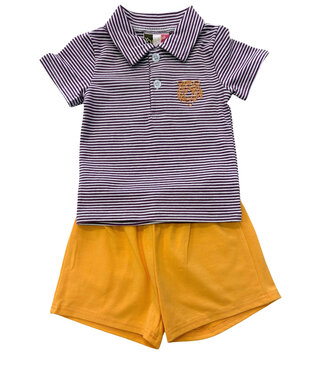 Banana Split Purple Tiger Boys Short Set