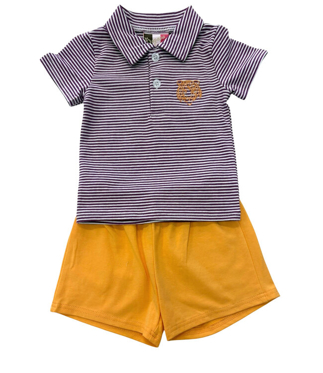 Purple Tiger Boys Short Set