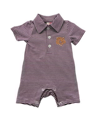 Banana Split Purple Tiger Boys Romper
