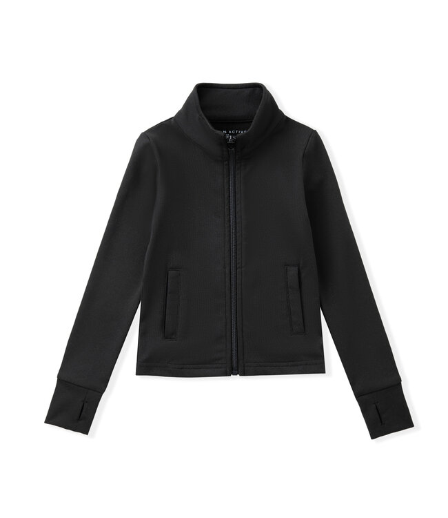 Black Activewear Jacket with Football Skirt