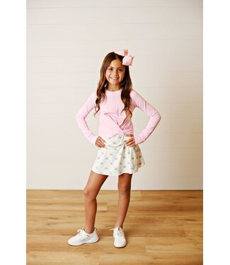 Swoon Baby Pink Knot Top w/ Racquet Tennis Skirt