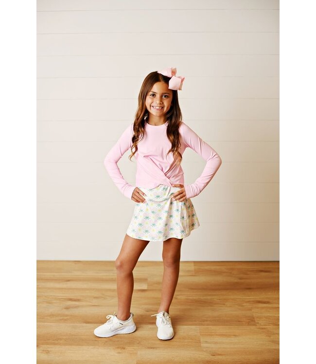 Pink Knot Top w/ Racquet Tennis Skirt