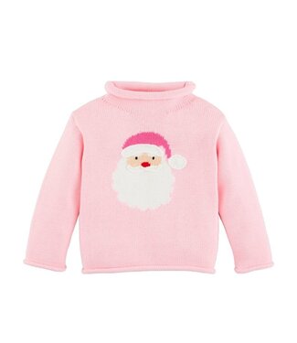 MudPie Pink Santa Rollneck Sweater