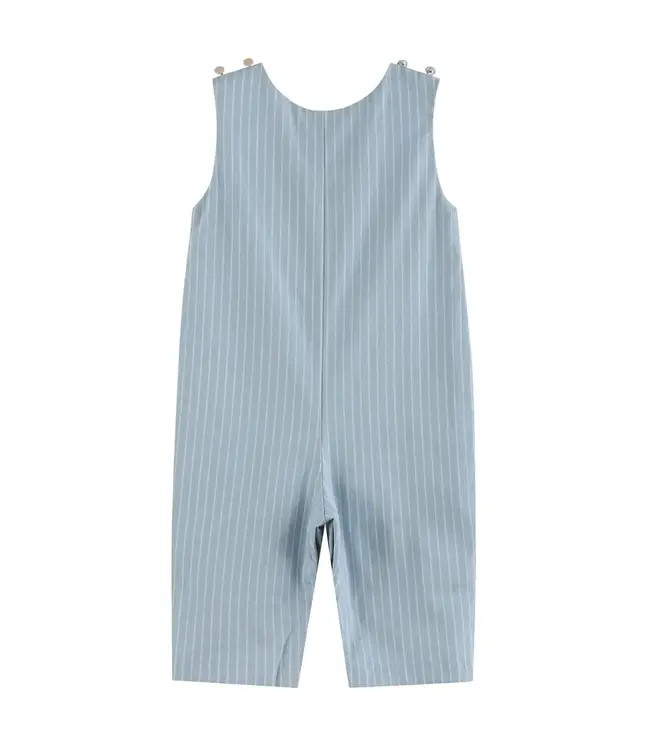 Light Blue Smocked Puppy Overalls