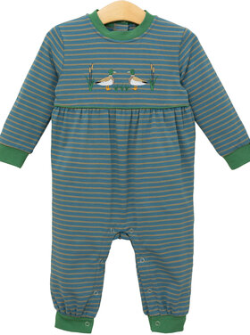 Trotter Street Mallard Embroidery Romper