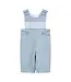 Light Blue Pinstripe Smocked Overalls