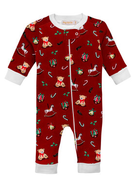 Baby Club Chic Joyful Christmas Zipper Coverall