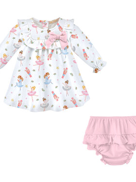 Baby Club Chic Pink Nutcracker Dress w/ Bow