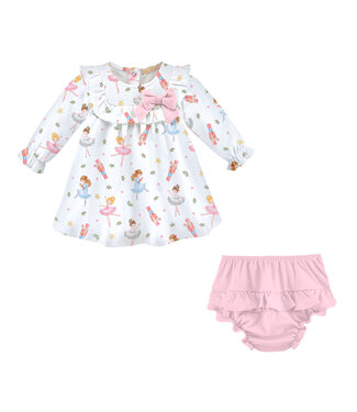 Baby Club Chic Pink Nutcracker Dress w/ Bow