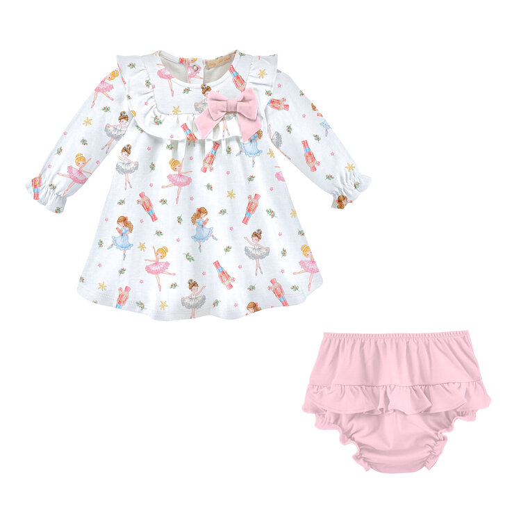 Baby Club Chic Pink Nutcracker Dress w/ Bow